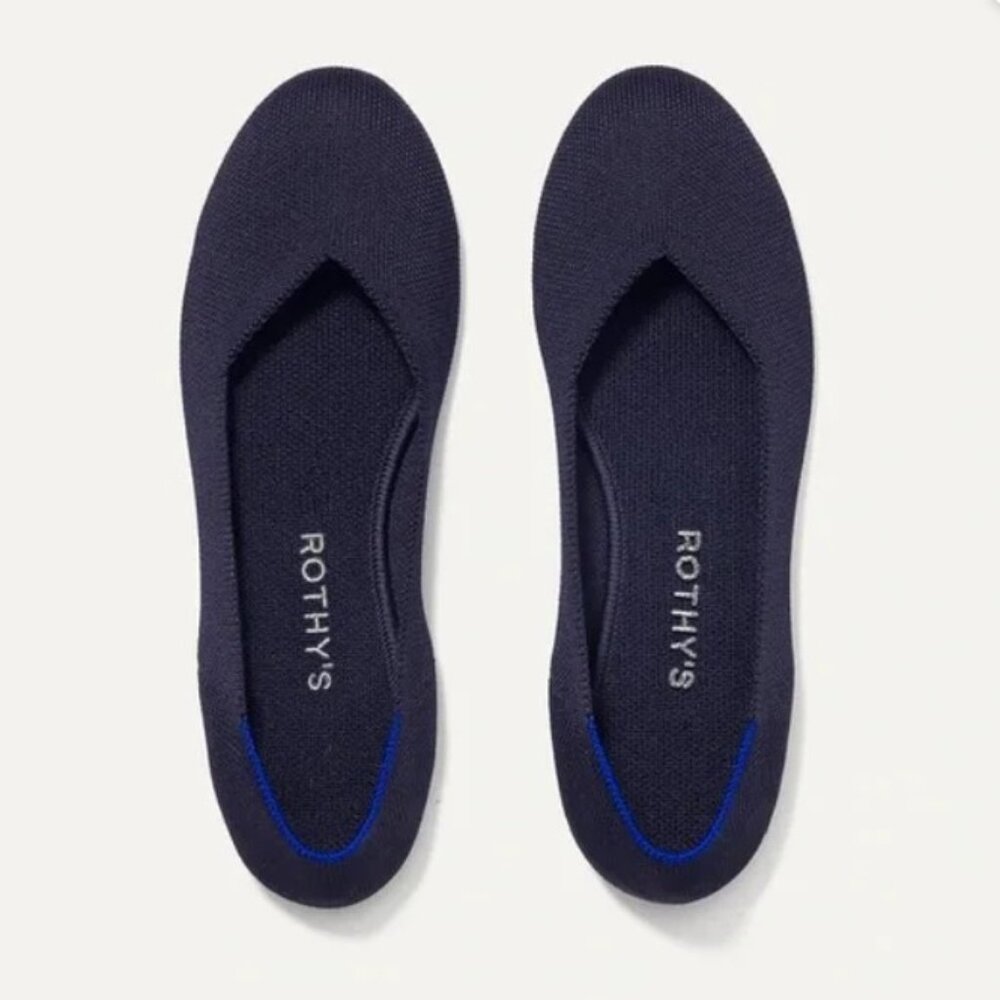 Rothy's 9 - maritime navy women's ballet flats